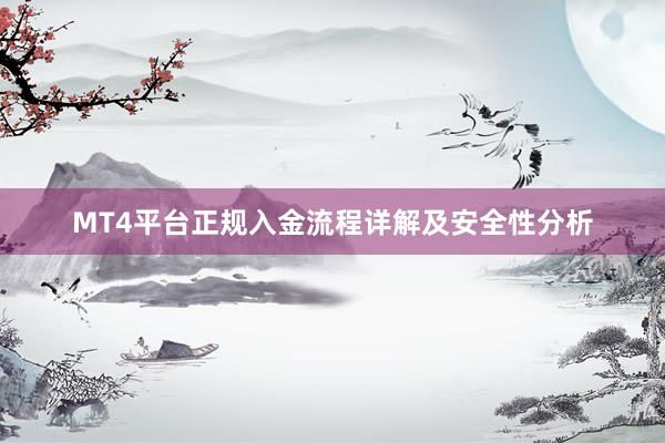 MT4平台正规入金流程详解及安全性分析