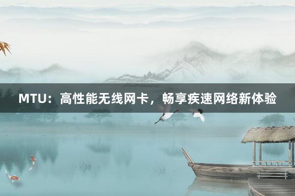 MTU：高性能无线网卡，畅享疾速网络新体验