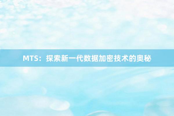 MTS：探索新一代数据加密技术的奥秘