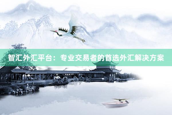 智汇外汇平台：专业交易者的首选外汇解决方案