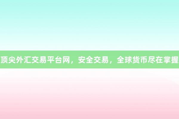 顶尖外汇交易平台网，安全交易，全球货币尽在掌握